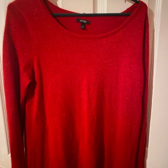 Apt. 9 Bold Red Knit Top - Picture 1 of 6